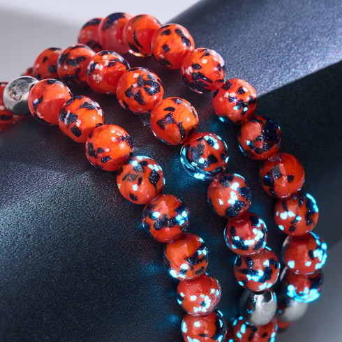 Glühende Glut | 925er Sterlingsilber | Glühwürmchen-Glasarmband